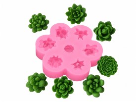 Molde silicona 7 mini suculentas 
